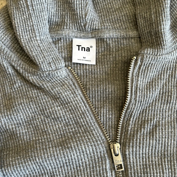 Aritzia// TNA Waffle Zip Hoodie - Picture 6 of 6